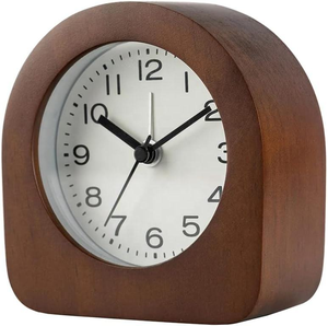 Reloj de Escritorio Pequeño de Madera de Mango Natural en Forma Única, Reloj de Mesa Rústico Hecho a Mano para Oficina, Estudio, Decoración del Hogar - Product Image 1