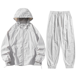 Nouvelle veste coupe-vent décontractée style survêtement, très populaire, en tissu nylon coupe-vent, avec cordon de serrage, respirante et à capuche réversible - Product Image 3