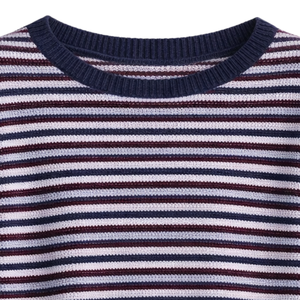 Suéter de punto a rayas para mujer, jersey ligero de manga larga, top de punto informal a la moda para otoño y primavera - Product Image 6