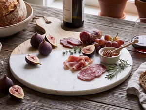 Planche à découper en marbre bicolore faite à la main, outil de cuisine unique et durable pour fruits et couteaux, en bois d'acacia, pour la maison, l'hôtel et la cuisine - Product Image 5