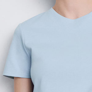 T-shirt Chic Urbain Femme / T-shirt Quotidien Élégant en Coton 2026 Col Rond Coupe Oversize avec Logo - Product Image 3