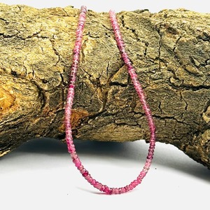 Natural Pink Tourmaline Faceted Rondelle Gemstone Necklace 4MM Pink Tourmaline Choker Necklace Fashion Jewelry For Men Women - Product Image 5