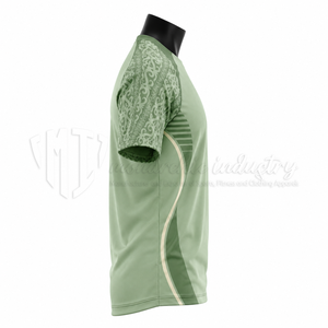 เสื้อฟุตบอลชายสั่งทำพิเศษ แขนสั้น สีเขียว พิมพ์ลายแบบซับลิเมชั่น ระบายเหงื่อได้ดี ทรงแอธเลติก โพลีเอสเตอร์ 100% คอกลม - Product Image 6