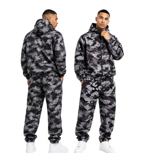 Supplier Custom Grey <b>Camo</b> Windbreaker Tracksuit Men's Lightweight Hooded <b>jacket</b> for men Jogger Set OEM Streetwear Custom Hoodies - Product Image 1