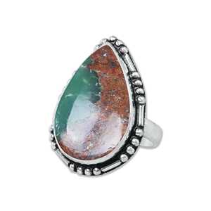 New Design Healing Silver Chrysoprase Crystal <b>Ring</b> <b>Adjustable</b> <b>Size</b> Bezel Setting Handmade Minimalist Unisex Statement <b>Rings</b> - Product Image 3