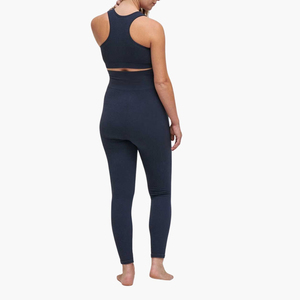 Conjunto de Yoga de 2 Piezas para Embarazadas al por Mayor: Leggings Elásticos y Sujetador Deportivo de Color Liso para Verano, Ropa Deportiva Personalizada para Embarazo - Product Image 6