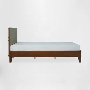 Pour la vente en gros cadre de lit en bois de chêne massif naturel de taille Queen ou personnalisable meubles de chambre à coucher minimalistes conception de paquet plat OEM/ODM - Product Image 3