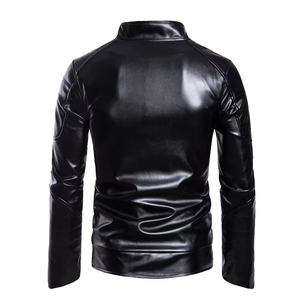 Chaqueta de Motociclista para Hombre, Estilo Retro, Corte Ajustado, Forrada, Nueva Colección 2026 |   Cuero PU Premium, Venta Directa de Fábrica, MOQ Bajo, Venta al Por Mayor - Product Image 3