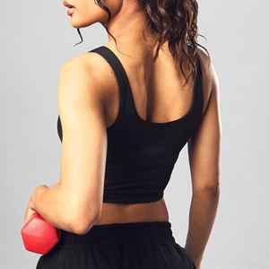 Top Deportivo de Yoga Personalizado, Elástico en 4 Direcciones, Absorbente de Humedad, Cuello Halter, Sin Costuras, para Entrenamiento, Running, Gimnasio, Yoga, para Mujer - Product Image 2