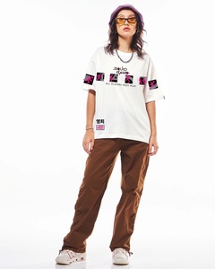 T-shirt blanc surdimensionné avec imprimé graphique Must Play - Product Image 4