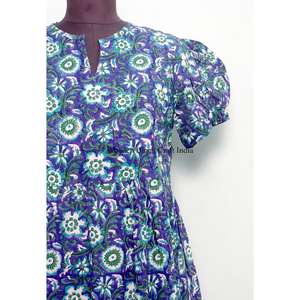 Vestido maxi cómodo de tela 100% algodón para mujer, ideal para fiestas en la playa, diseño recto, elegante y con vuelo suave. - Product Image 3