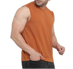 Débardeur sans manches pour homme, couleur unie, col rond, tricoté, décontracté - Product Image 4