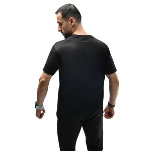 T-shirt à col rond pour homme, noir anthracite, manches courtes, couleur unie, décontracté, basique, simple, à porter au quotidien - Product Image 6