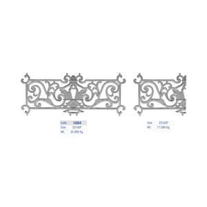 Section de balustrade en aluminium Sovereign Crown, insert d'extrémité de clôture en treillis de fonte, garde-corps de villa de luxe, balustre latéral en diamant - Product Image 1