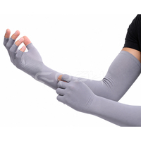 Gants de protection UV respirants pour le bras entier, manches de protection solaire sans doigts en Spandex/Polyester pour hommes et femmes