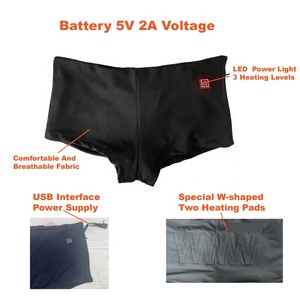 Pantalones cortos inalámbricos portátiles y cómodos con almohadilla térmica USB para mujeres, para aliviar el dolor de los cólicos menstruales con 3 niveles de calor. - Product Image 4