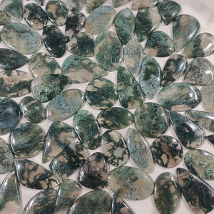 Natural <b>Moss</b> Agate Cabochons Lot Wholesale <b>Green</b> <b>Moss</b> Agate Gemstones Lot For Making - Product Image 3