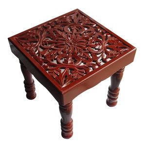Wood Antique Design Bed Side <b>Table</b>/End <b>Table</b>, <b>Brown</b> - Product Image 1