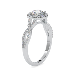 Bague de fiançailles en diamant taille cœur cultivé en laboratoire, or blanc 14 carats plaqué rhodium, bijoux de mariage directement de l'usine pour occasions festives - Product Image 2