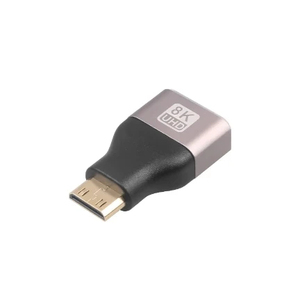 Adaptador Convertidor Mini HDMI Macho a HDMI Estándar Hembra, Chapado en Oro, Plug and Play, para Monitor de Laptop - Product Image 1