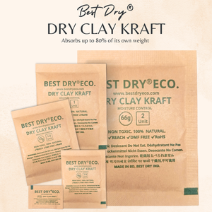 Meilleur déshydratant écologique en argile bentonite naturelle 66g PAC 100% pureté, absorbeur d'humidité, anti-moisissure, produits chimiques en papier - Product Image 2