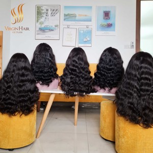 100% cheveux humains non traités ondulés vendeur de cheveux cambodgiens bruts soyeux pleine cuticule alignée de qualité supérieure - Product Image 2