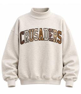 Sudadera con Cuello Alto Personalizada al por Mayor para Mujer, Sudadera Universitaria con Apliques Bordados, Ropa de Invierno de Algodón y Felpa - Product Image 1