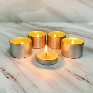 Porte-bougie en métal pour bougie tealight, petit pot à bougie en aluminium, bougeoir votif pour la décoration de la maison - Product Image 1