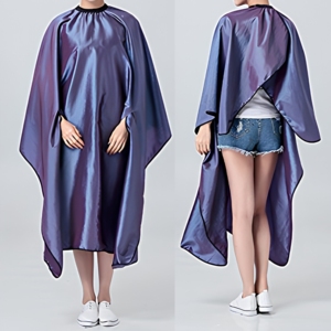 Nouvelle Cape de Barbier Jetable Iridescente Sur Mesure avec Poche Latérale, Imperméable, en Nylon/PVC – Vente Chaude - Product Image 3
