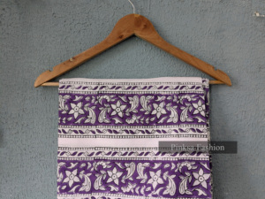 Tela de Algodón Voile Estampada con Flores Púrpuras, Diseño Personalizado, Transpirable y Suave, para Marcas de Moda - Product Image 4