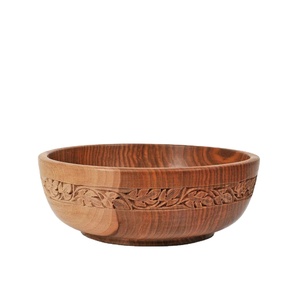 Bol en bois au design élégant pour servir des fruits secs, des collations et des biscuits, finition haut de gamme pour la table. - Product Image 1