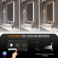Miroir TV intelligent avec éclairage électrique pour salle de bain d'hôtel, IP66, écran tactile, 1080P, idéal pour les salles de sport et les salons de coiffure