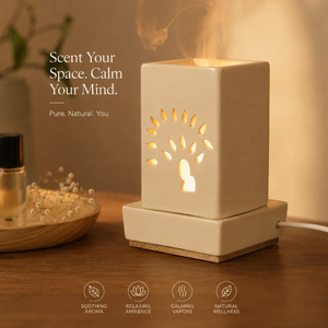 Ensemble de bougies et diffuseurs de parfum de qualité supérieure avec diffuseur d'huile aromatique électrique en céramique |   Brûleur d'huiles essentielles artisanal, décoration d'intérieur - Product Image 3