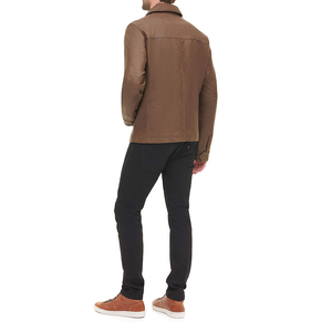 New Men's Casual <b>Sheep</b> <b>Skin</b> Leather <b>Jacket</b> Vintage Slim Fit Quilted Winter Breathable Windproof Custom Colors Men's <b>Jackets</b> - Product Image 3