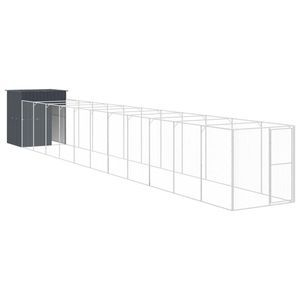 Casa para Perros de Acero Galvanizado Antracita Resistente, 65 x 50 x 71.3 Pulgadas, Casas y Muebles para Mascotas - Product Image 2