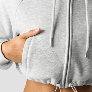 Conjuntos Deportivos de 2 Piezas para Mujer, Transpirables, Ecológicos, de Invierno, Lavado Ácido, 100% Algodón, con Logotipo Personalizable, Venta al Por Mayor - Product Image 3