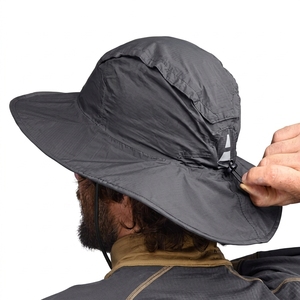 Adjustable Wide Brim Bucket <b>Hat</b> Nylon Mesh Unisex Outdoor Casual Solid Color Adult Spring <b>Summer</b> - Product Image 1