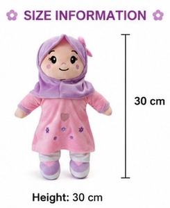 Muñeco Islámico de Peluche, Adorable Personaje Musulmán, Juguete de Peluche de Tela Velboa, Compañero de Oración, Regalo Educativo y Cultural - Product Image 1