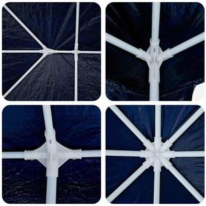 Carpa Azul para Bodas y Fiestas de 157.48 X 157.48 X 104.72 Pulgadas de Polietileno, Tamaño Ideal para su Evento Especial - Product Image 6