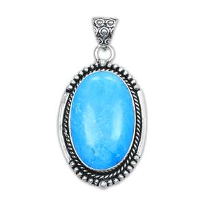 Collier délicat en laiton plaqué or avec pendentif unique en howlite bleue, bijoux minimalistes, cadeau de la Saint-Valentin pour elle - Product Image 2