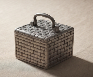 Boîte à fruits secs en métal argenté tressé, avec poignée, pour cadeaux décoratifs de luxe, idéale pour les événements et les fêtes. - Product Image 1