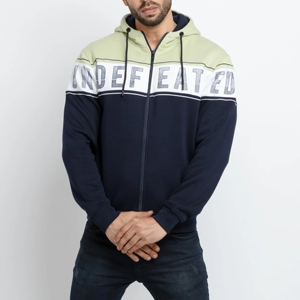 Sweat à capuche zippé surdimensionné pour homme, en molleton 100% coton, imprimé brodé, pour l'hiver - Product Image 4