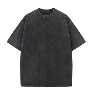 เสื้อยืดผู้ชายพรีเมียมผ้าฝ้าย 100% ล้างสีแบบแอซิด สไตล์วินเทจ สตรีทแวร์ ลำลอง แห้งเร็ว น้ำหนักเบา รับผลิตแบบ OEM - Product Image 6