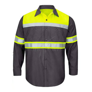 Combinaison de sécurité industrielle en tissu coton, haute visibilité, certifiée CE, séchage rapide, respirante, coupe confortable pour l'usine et la construction - Product Image 3