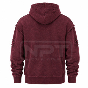 <b>High</b> Quality Acid Wash Hoodies Cotton Polyester <b>Low</b> Moq <b>Top</b> Fashion Men Acid Wash Hoodies - Product Image 2