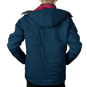 Chaqueta Acolchada Ligera Resistente al Agua para Hombre - Chaqueta con Cuello Alto y Cremallera Sólida a Prueba de Viento para Deportes al Aire Libre en Invierno - Product Image 3