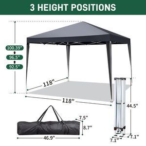 Gazebo Pieghevole 3x3 Metri, Riparo Portatile per Giardino, Patio, Eventi e Feste - Product Image 4