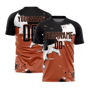 BRG Custom Black Gold Sublimated Soccer Jersey Short Sleeve Crew Neck Moisture Wicking Men Adult Team Name 00 Apparel - Product Image 6