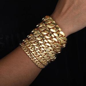 Unisex 925 Silver Moissanite Tennis <b>Bracelet</b> Round Brilliant Cut Claw Setting Gold Plated Hip Hop Style Party Wear - Product Image 1