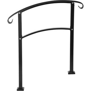 Kit di Installazione Corrimano a 3 Gradini, Finitura Opaca in Ferro Battuto per Scale Esterne, Adatto per 1-3 Gradini - Product Image 6